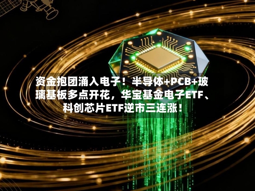 资金抱团涌入电子！半导体+PCB+玻璃基板多点开花，华宝基金电子ETF	、科创芯片ETF逆市三连涨！-第3张图片