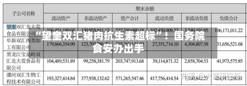 “望奎双汇猪肉抗生素超标”！国务院食安办出手-第2张图片