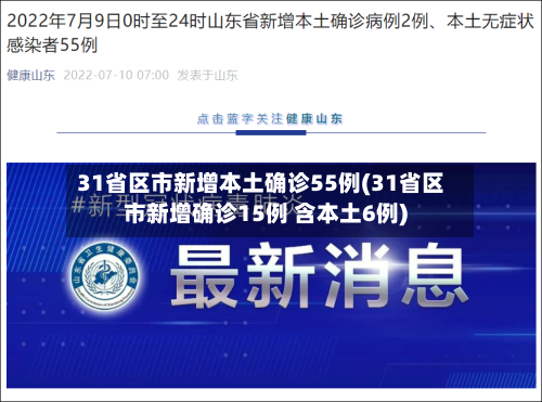 31省区市新增本土确诊55例(31省区市新增确诊15例 含本土6例)-第2张图片