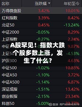 A股罕见！指数大跌个股多数上涨	，发生了什么？-第2张图片