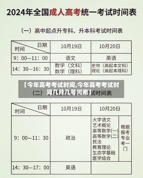 【今年高考考试时间,今年高考考试时间几月几号河南】-第3张图片